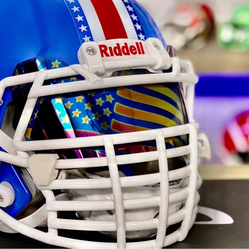 Under Armour Football Visor with American Flag Design